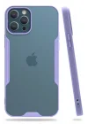 Mey İthalat®   iPhone 12 Pro Max Kılıf Platin Silikon - Lila
