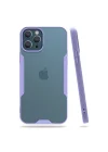 Mey İthalat®   iPhone 12 Pro Max Kılıf Platin Silikon - Lila