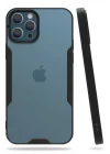 Mey İthalat®   iPhone 12 Pro Max Kılıf Platin Silikon - Siyah