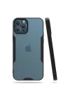 Mey İthalat®   iPhone 12 Pro Max Kılıf Platin Silikon - Siyah