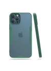 Mey İthalat®   iPhone 12 Pro Max Kılıf Platin Silikon - Yeşil