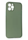 Mey İthalat®   iPhone 12 Pro Max Kılıf PP Ultra İnce Kapak - Yeşil