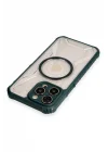 Mey İthalat®  iPhone 12 Pro Max Kılıf Prag Magneticsafe Kapak - Koyu Yeşil