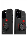 Mey İthalat®   iPhone 12 Pro Max Kılıf Range Yüzüklü Silikon - Kırmızı