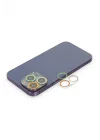 Mey İthalat®  iPhone 12 Pro Max Renkli Kamera Lens Koruma Cam - Sarı-Turuncu