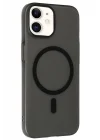Mey İthalat®   iPhone 12 Tuna PC Slim Magsafe Kapak - Siyah