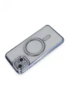Mey İthalat®   iPhone 13 Kılıf Joke Simli Magneticsafe Kılıf - Mavi