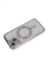 Mey İthalat®   iPhone 13 Kılıf Joke Simli Magneticsafe Kılıf - Pembe