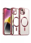 Mey İthalat®   iPhone 13 Kılıf Kross Magneticsafe Kapak - Kırmızı