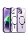 Mey İthalat®   iPhone 13 Kılıf Kross Magneticsafe Kapak - Mor