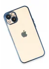 Mey İthalat®   iPhone 13 Kılıf  Lensli Silikon - Açık Mavi