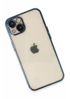 Mey İthalat®   iPhone 13 Kılıf  Lensli Silikon - Lacivert