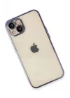 Mey İthalat®   iPhone 13 Kılıf  Lensli Silikon - Mor