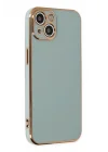 Mey İthalat®   iPhone 13 Kılıf Volet Silikon - Açık Yeşil