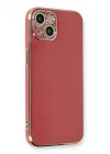 Mey İthalat®   iPhone 13 Kılıf Volet Silikon - Kırmızı