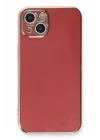 Mey İthalat®   iPhone 13 Kılıf Volet Silikon - Kırmızı