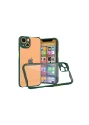 Mey İthalat®   iPhone 13 Mini Kılıf Miami Şeffaf Silikon - Koyu Yeşil
