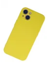 Mey İthalat®  iPhone 13 Mini Kılıf Nano içi Kadife Silikon - Sarı
