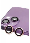 Mey İthalat®  iPhone 13 Mini Raze Metal Kamera Lens - Pembe