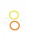 Mey İthalat®  iPhone 13 Mini Renkli Kamera Lens Koruma Cam - Sarı-Turuncu