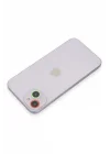 Mey İthalat®  iPhone 13 Mini Renkli Kamera Lens Koruma Cam - Yeşil-Pembe