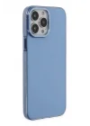 Mey İthalat®   iPhone 13 Pro Kılıf Anka PC Sert Metal Kapak - Mavi