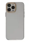 Mey İthalat®   iPhone 13 Pro Kılıf Anka PC Sert Metal Kapak - Şeffaf