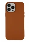 Mey İthalat®  iPhone 13 Pro Kılıf Asya Deri Silikon - Kahverengi
