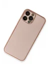 Mey İthalat®   iPhone 13 Pro Kılıf Coco Deri Silikon Kapak - Pembe
