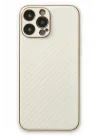 Mey İthalat®   iPhone 13 Pro Kılıf Coco Karbon Silikon - Beyaz