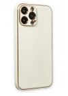 Mey İthalat®   iPhone 13 Pro Kılıf Coco Karbon Silikon - Beyaz