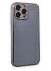 Mey İthalat®   iPhone 13 Pro Kılıf Coco Karbon Silikon - Gri