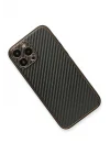 Mey İthalat®   iPhone 13 Pro Kılıf Coco Karbon Silikon - Siyah