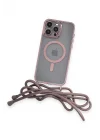 Mey İthalat®   iPhone 13 Pro Kılıf Divo Lazer Askılı Magsafe Kapak - Pembe