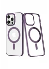 Mey İthalat®  iPhone 13 Pro Kılıf Element Magneticsafe Sert Kapak - Derin Mor