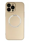 Mey İthalat®  iPhone 13 Pro Kılıf Jack Magneticsafe Lens Silikon - Gold