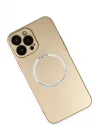 Mey İthalat®  iPhone 13 Pro Kılıf Jack Magneticsafe Lens Silikon - Gold