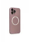 Mey İthalat®  iPhone 13 Pro Kılıf Jack Magneticsafe Lens Silikon - Rose Gold