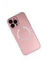 Mey İthalat®  iPhone 13 Pro Kılıf Jack Magneticsafe Lens Silikon - Rose Gold