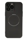 Mey İthalat®  iPhone 13 Pro Kılıf Jack Magneticsafe Lens Silikon - Siyah