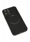 Mey İthalat®  iPhone 13 Pro Kılıf Jack Magneticsafe Lens Silikon - Siyah
