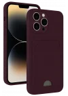 Mey İthalat®  iPhone 13 Pro Kılıf Kelvin Kartvizitli Silikon - Derin Mor