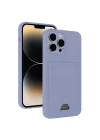 Mey İthalat®  iPhone 13 Pro Kılıf Kelvin Kartvizitli Silikon - Lila