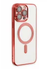 Mey İthalat®   iPhone 13 Pro Kılıf Kross Magneticsafe Kapak - Kırmızı