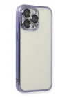 Mey İthalat®   iPhone 13 Pro Kılıf  Lensli Silikon - Mor