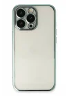 Mey İthalat®   iPhone 13 Pro Kılıf  Lensli Silikon - Yeşil