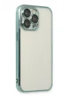 Mey İthalat®   iPhone 13 Pro Kılıf  Lensli Silikon - Yeşil