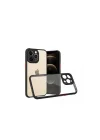 Mey İthalat®   iPhone 13 Pro Kılıf Miami Şeffaf Silikon - Siyah