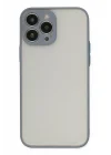 Mey İthalat®   iPhone 13 Pro Kılıf Montreal Silikon Kapak - Gri