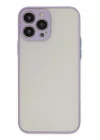 Mey İthalat®   iPhone 13 Pro Kılıf Montreal Silikon Kapak - Mor